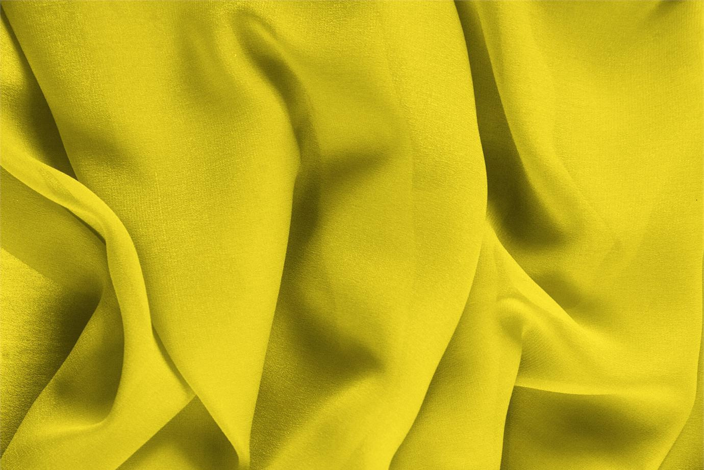 Yellow Silk Georgette Apparel Fabric UN000475