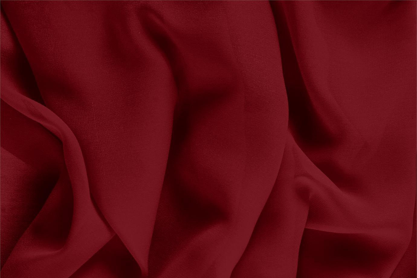 Tessuto Georgette Viola Bordeaux in Seta per Abbigliamento UN000431