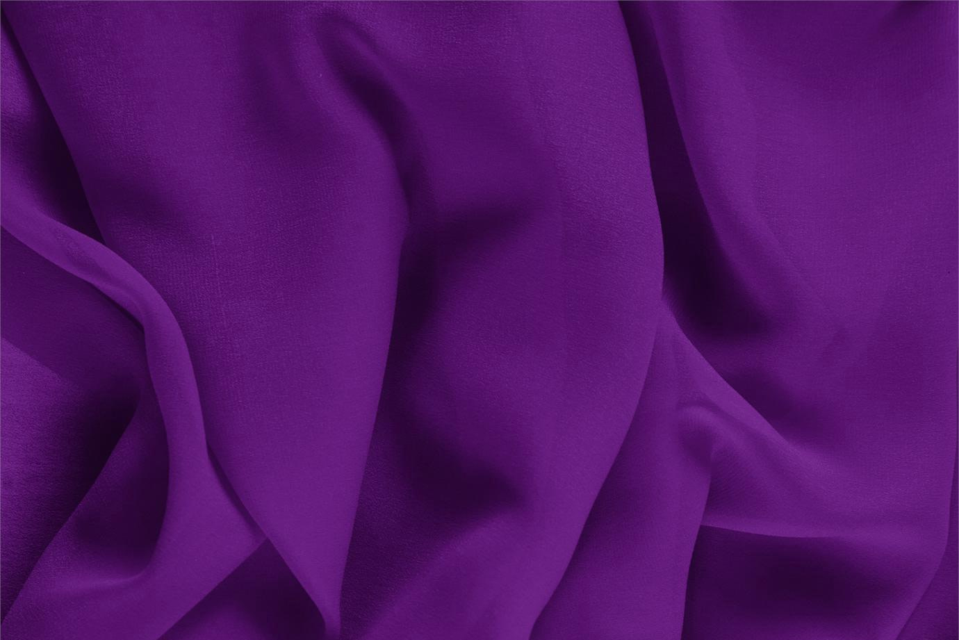 Blueberry Purple Silk Georgette fabric for dressmaking