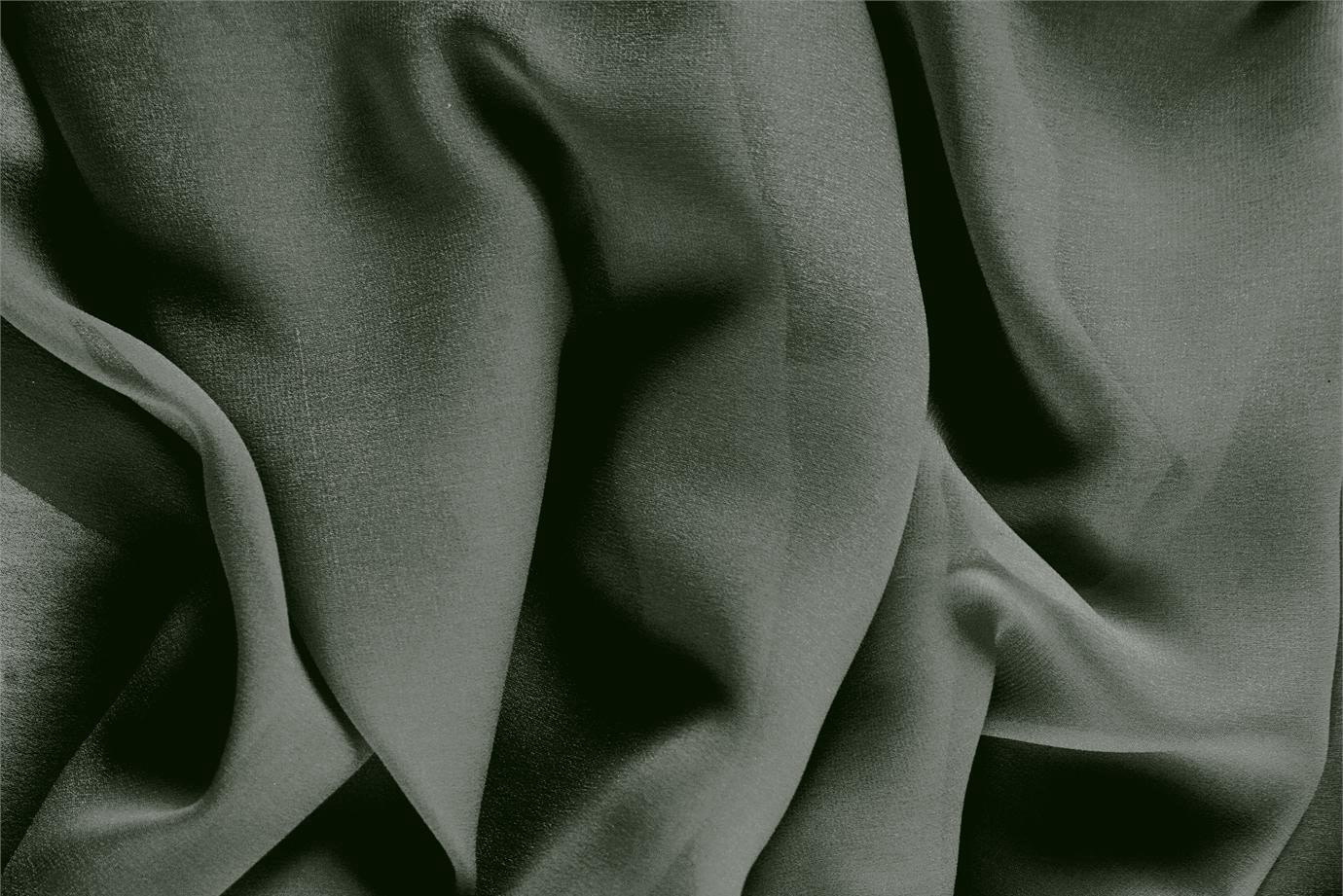 Green Silk Georgette Apparel Fabric UN000465