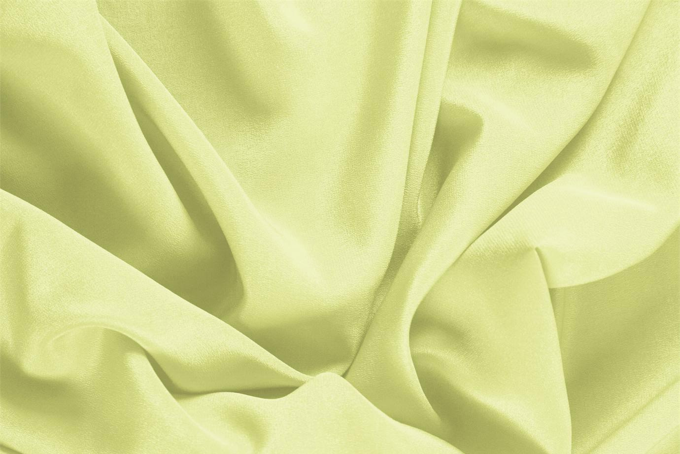 Tessuto Crêpe de Chine Verde Lime in Seta per Abbigliamento UN000385