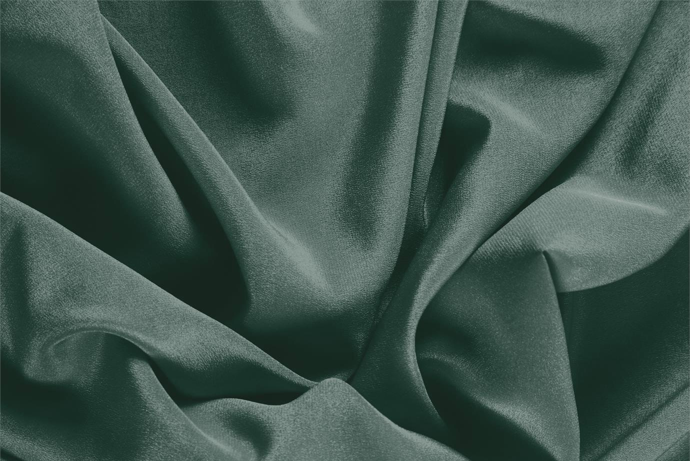 Tissu Crêpe de Chine Vert pin en Soie pour vêtements