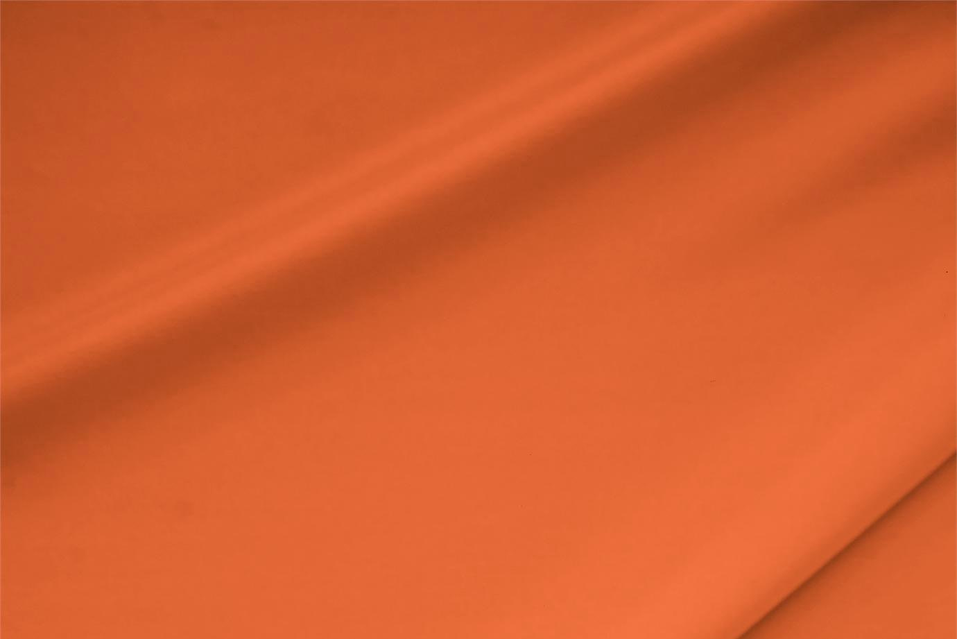 Tessuto Crêpe de Chine Stretch Arancione Aragosta in Seta, Stretch per Abbigliamento UN000663
