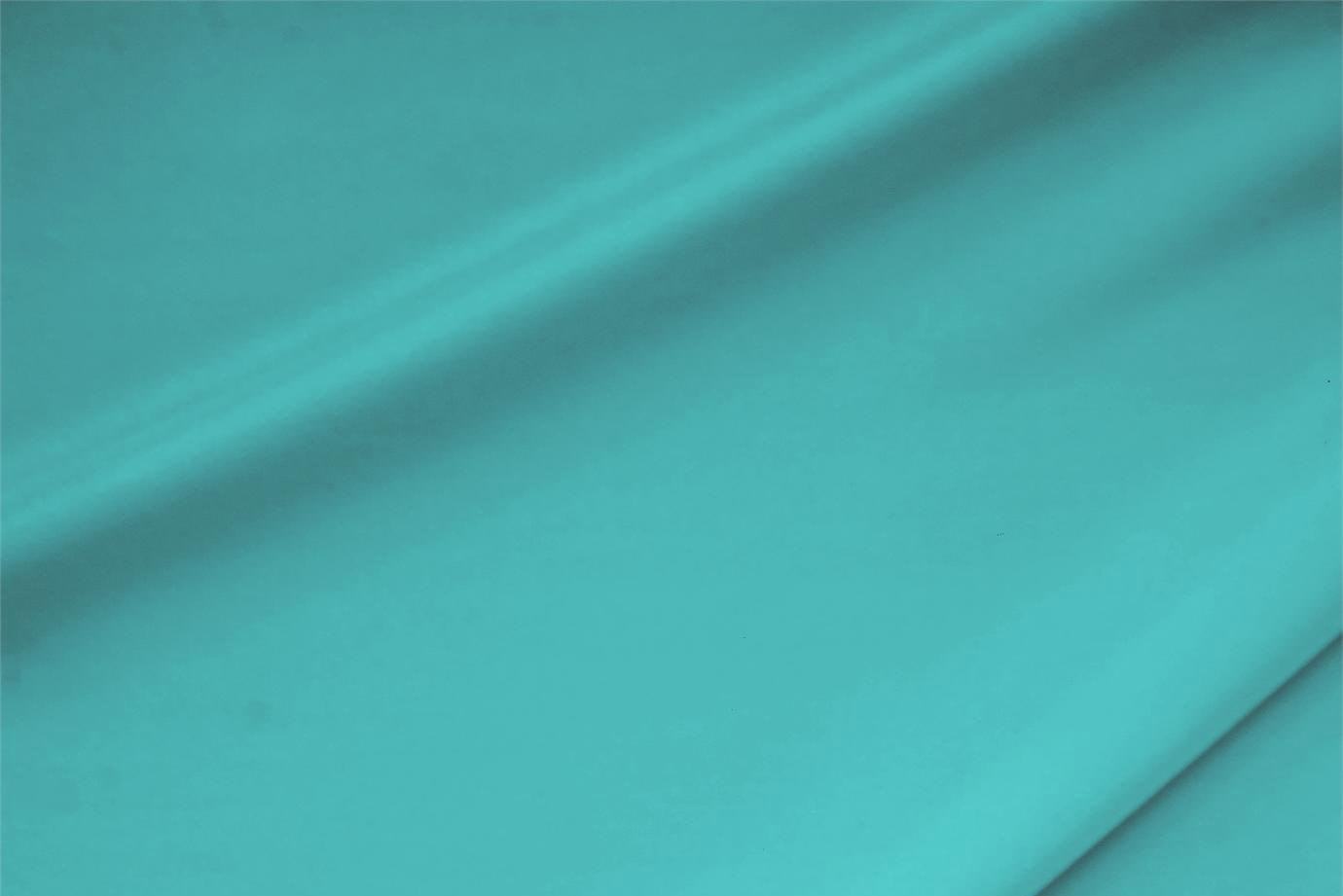 Tessuto Crêpe de Chine Stretch Blu Turchese in Seta, Stretch per Abbigliamento UN000679