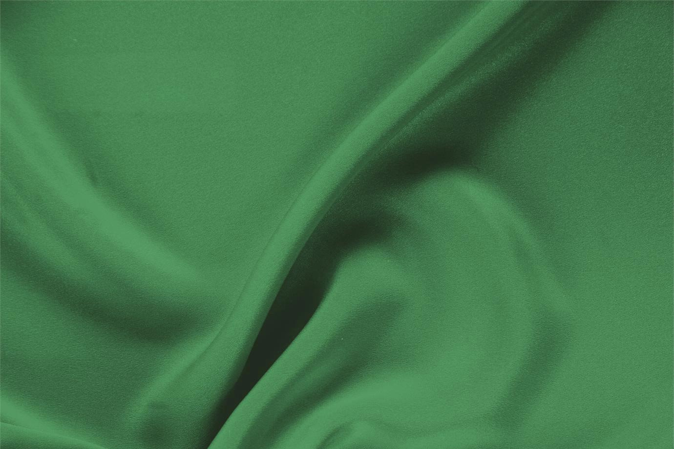 Tessuto Drap Verde Smeraldo in Seta per Abbigliamento UN000750