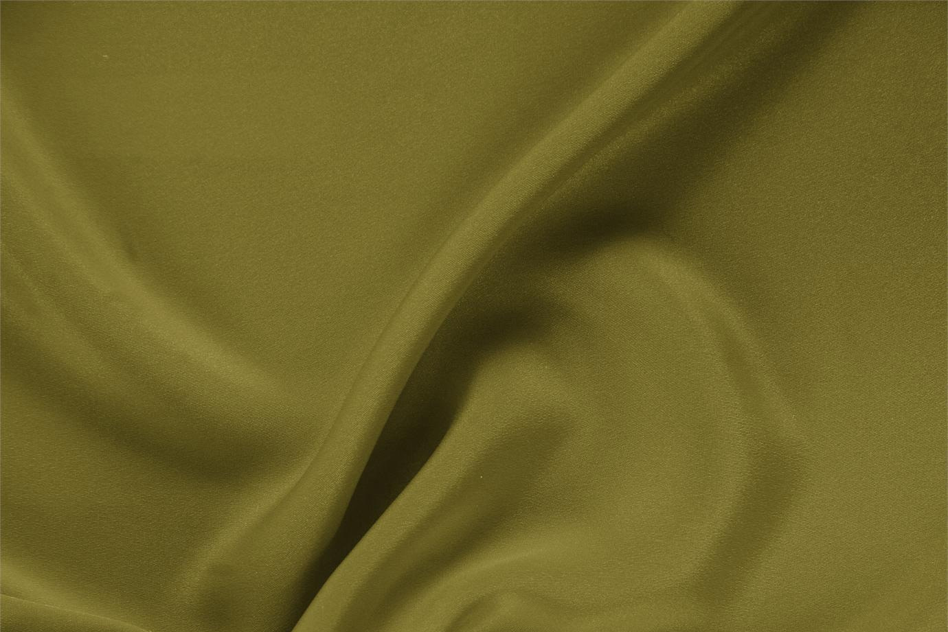 Tessuto Drap Verde Foglia in Seta per Abbigliamento UN000755