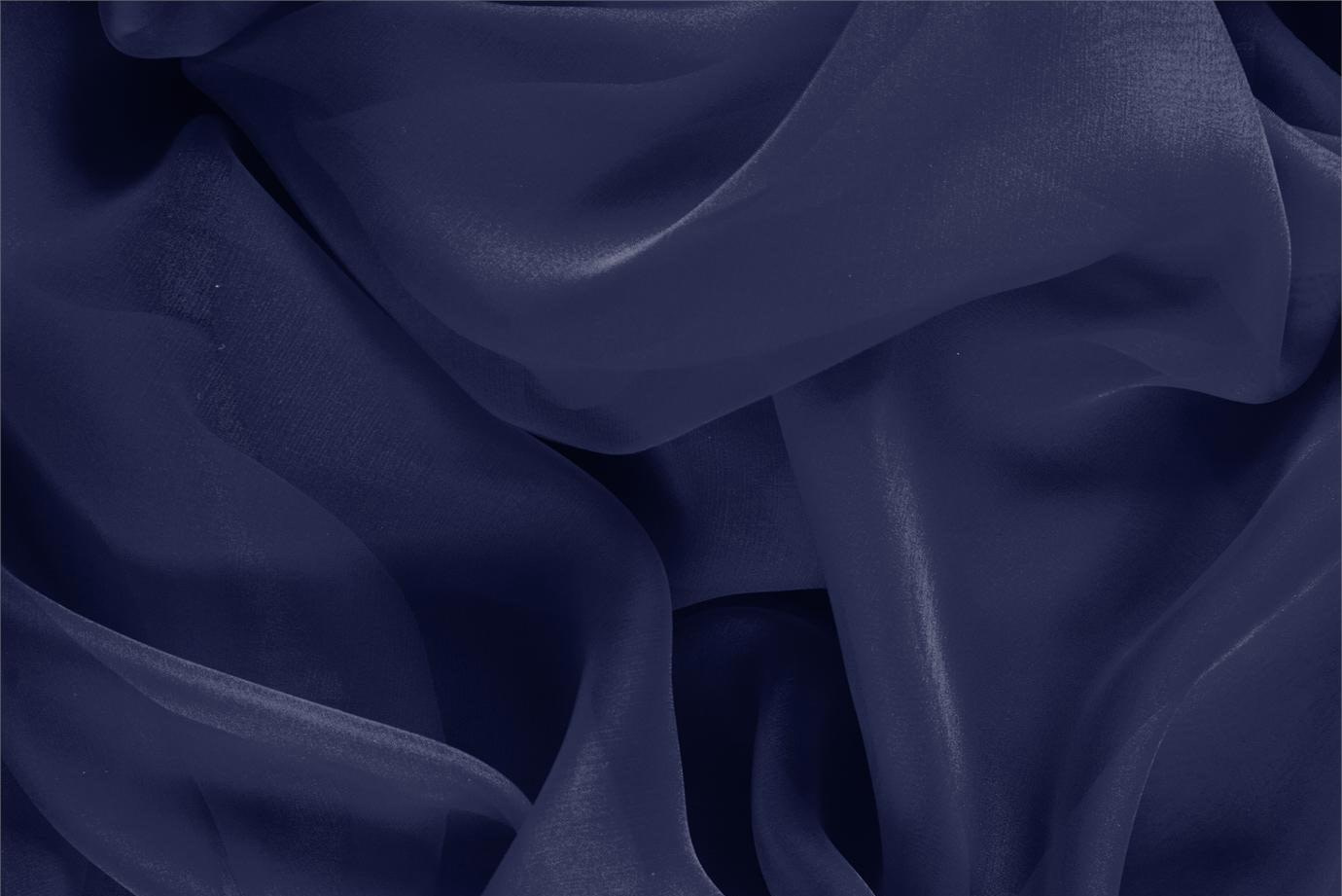 Blue Silk Chiffon Apparel Fabric UN000531