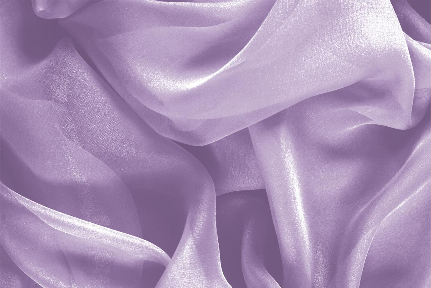 Tissu Couture Chiffon Violet lilas en Soie UN000525