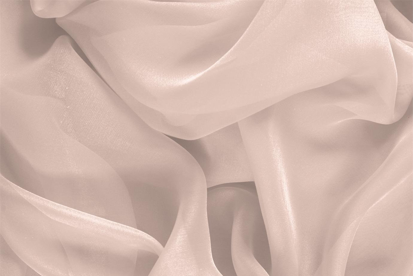 Powder Pink Silk Chiffon fabric for dressmaking