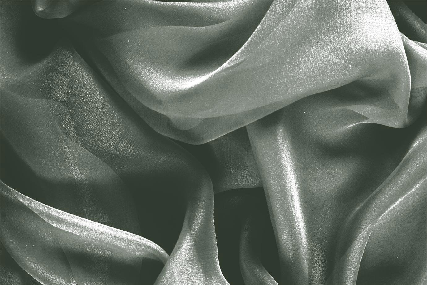 Green Silk Chiffon Apparel Fabric UN000544