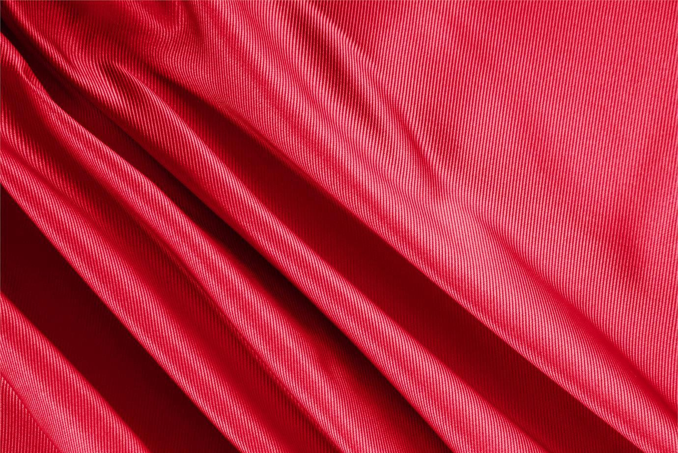 Tessuto Dogaressa Rosso Fuoco in Seta per Abbigliamento UN000020