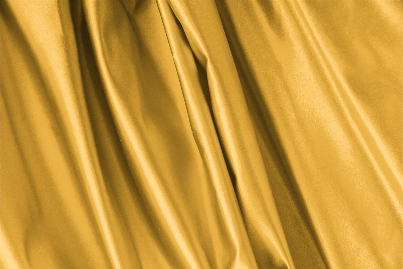 Tessuto Duchesse Giallo Arancio in Seta per Abbigliamento UN000092