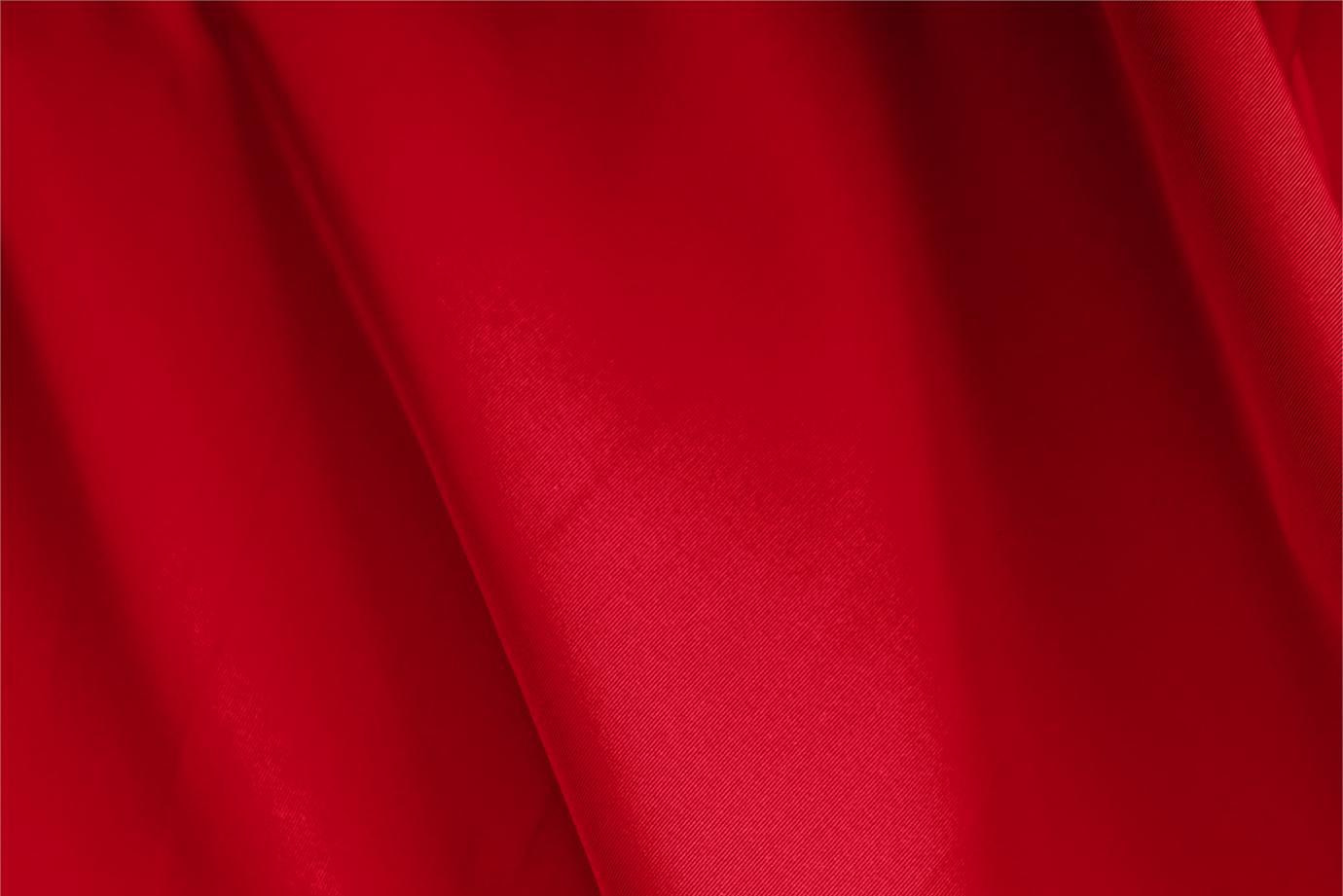 Tessuto Faille Rosso Fuoco in Seta per Abbigliamento UN000121