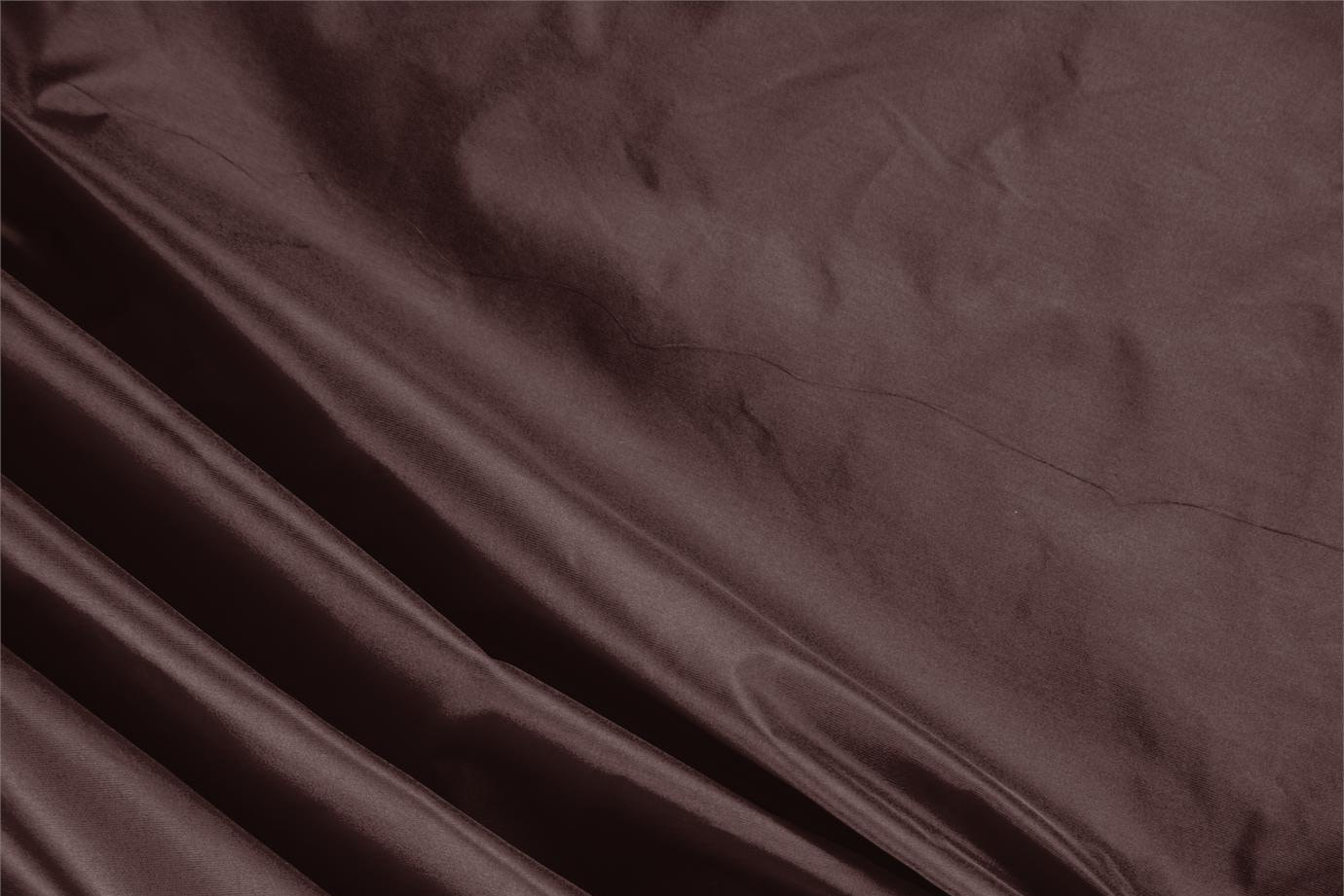 Tissu Couture Taffetas Marron chocolat en Soie UN000284