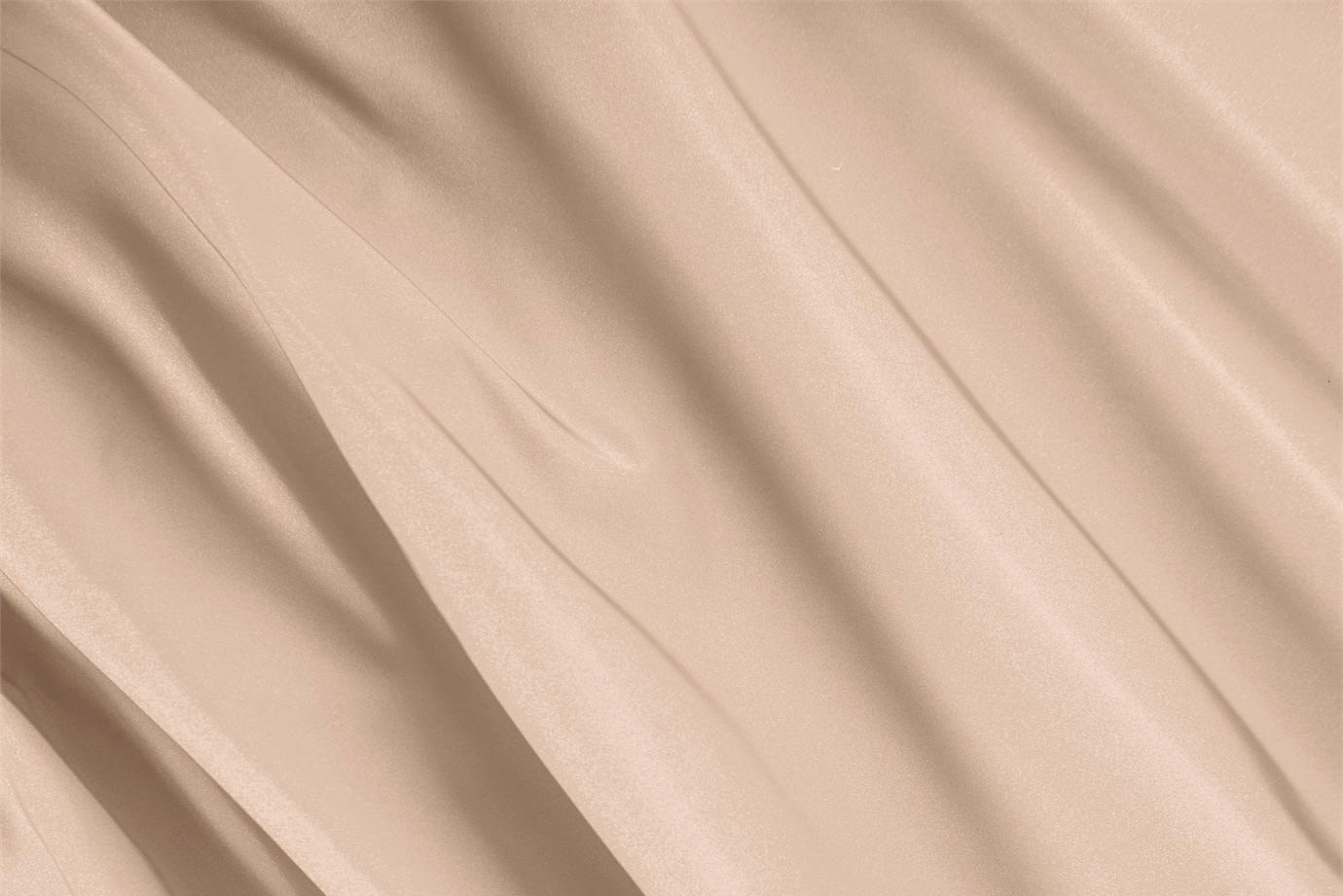 Peach Beige Silk Radzemire fabric for dressmaking