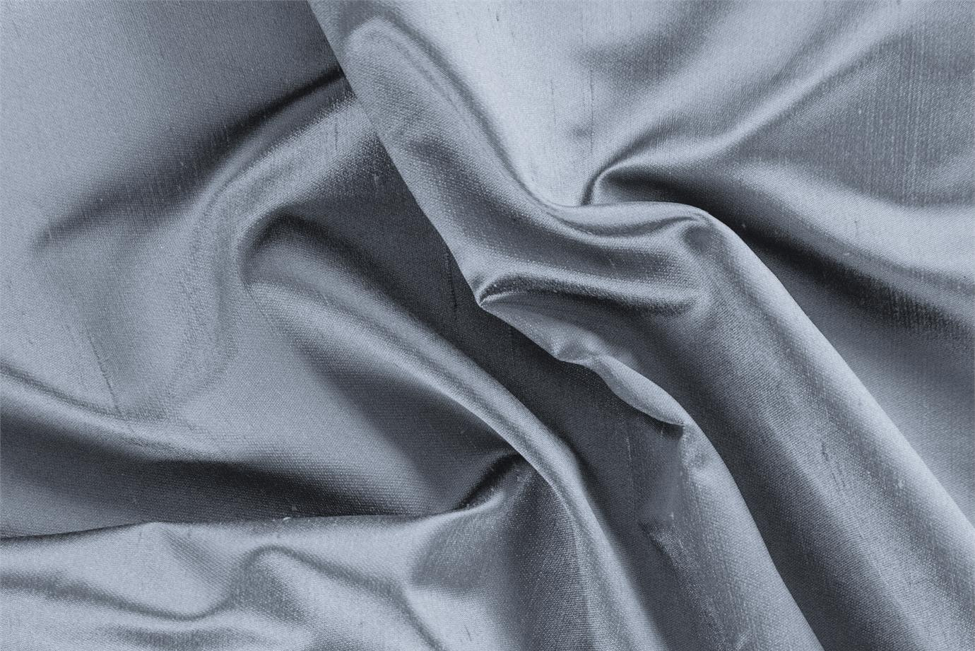 Blue Silk Shantung Satin Apparel Fabric UN000793