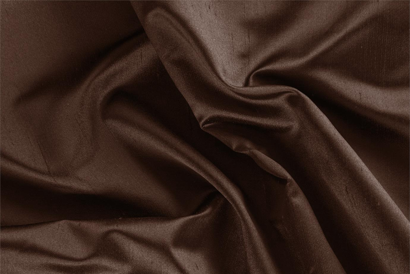 Brown Silk Shantung Satin Apparel Fabric UN000805
