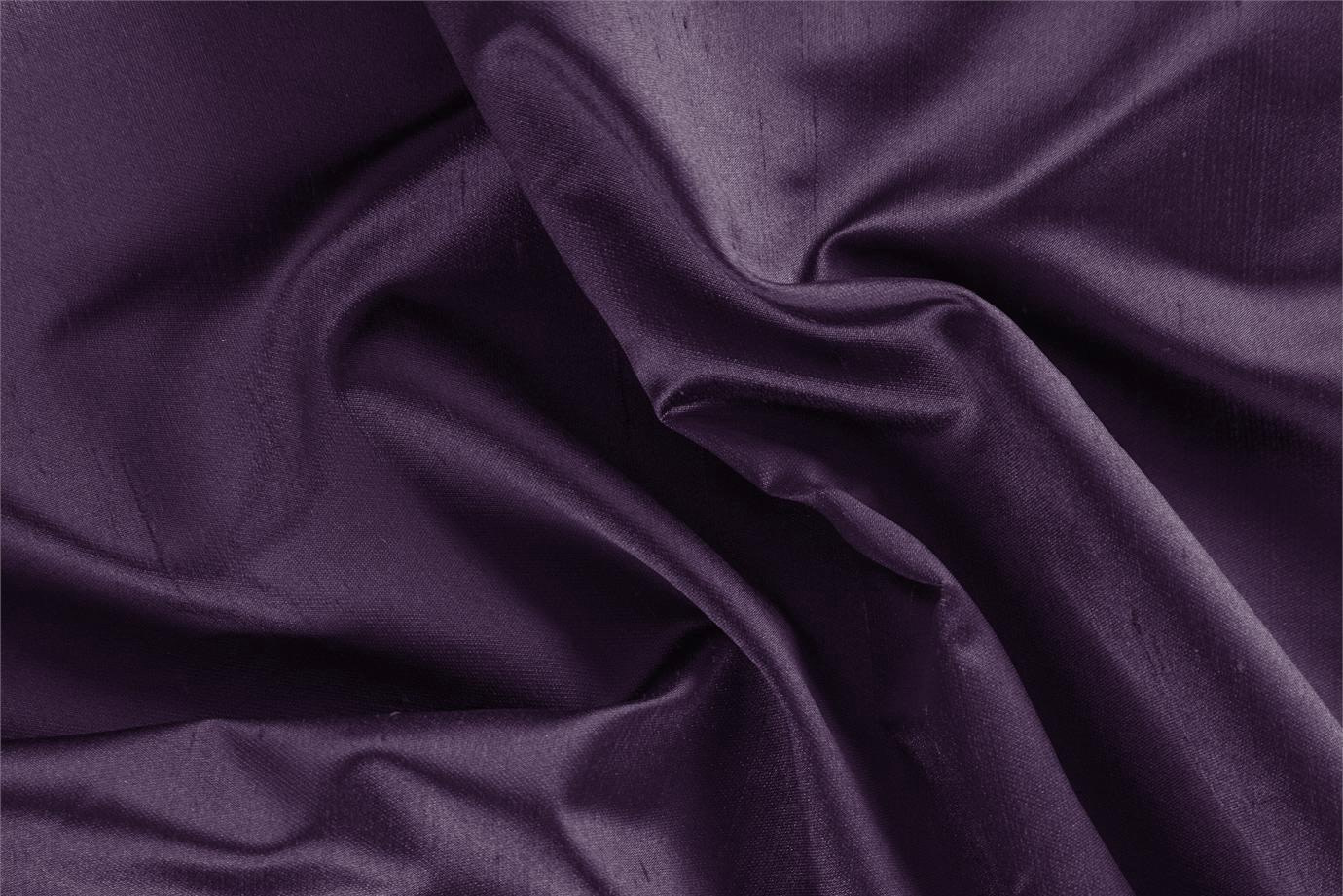 Tissu Couture Satin Shantung Violet raisin en Soie UN000817