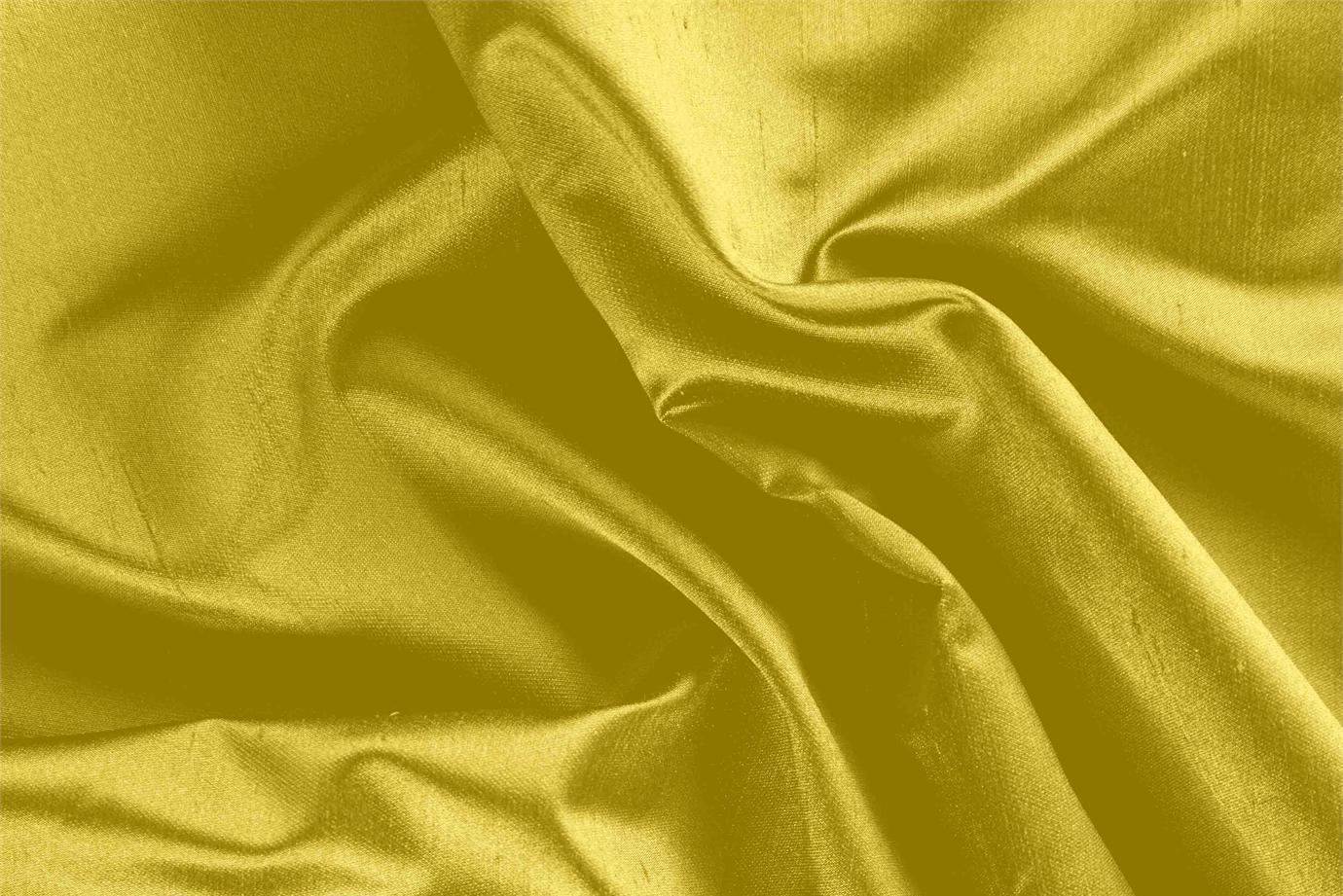 Sun Yellow Silk Shantung Satin fabric for dressmaking