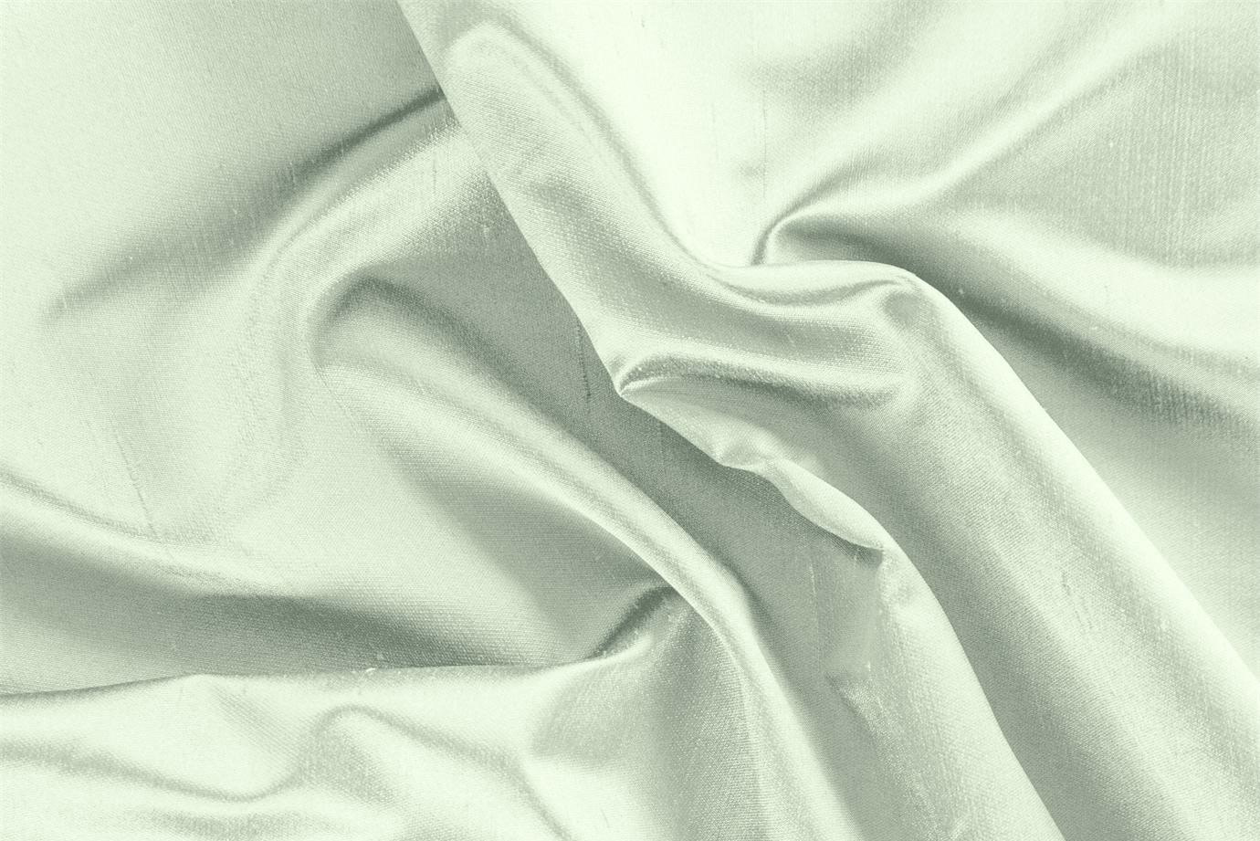 Tissu Couture Satin Shantung Vert menthe en Soie UN000796
