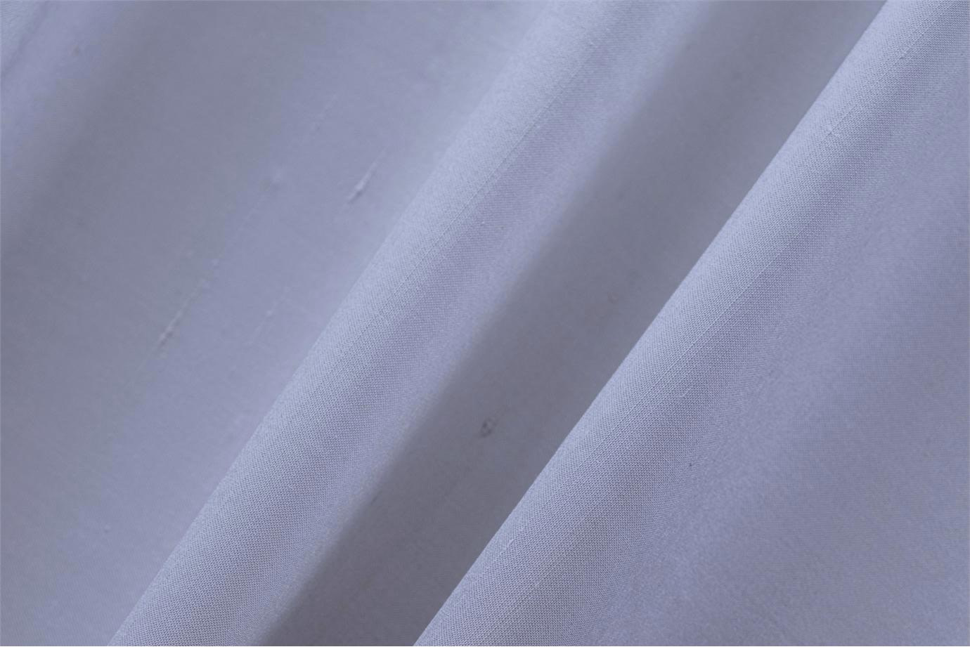 Tissu Couture Double Shantung Bleu nuage en Coton, Soie UN001048