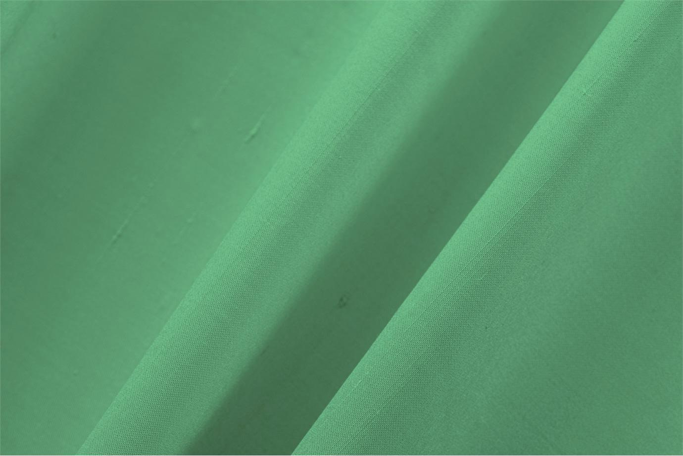 Tissu Double Shantung Vert fougère en Coton, Soie pour vêtements