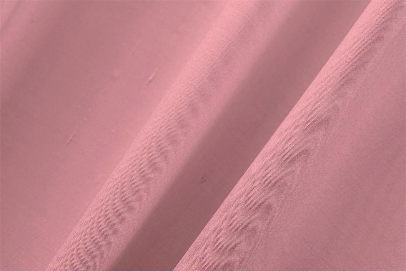 Tissu Couture Double Shantung Rose oléandre en Coton, Soie UN001030