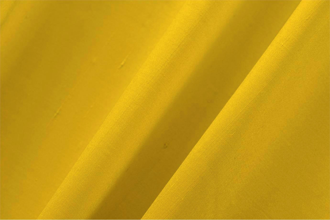 Sun Yellow Cotton, Silk Double Shantung Apparel Fabric
