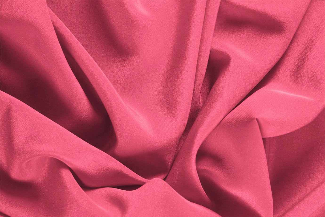 Tessuto Crepe De Chine Sorrento Geranio per Abbigliamento