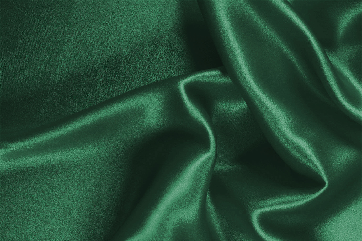 Shaded Spruce Green Silk, Stretch Silk Satin Stretch Apparel Fabric