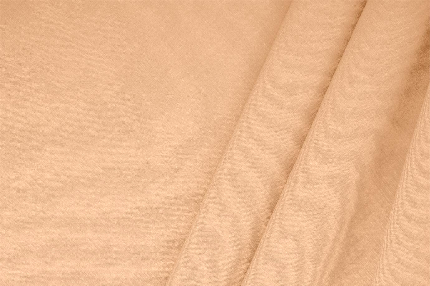 Peach Orange Linen, Stretch, Viscose Linen Blend Apparel Fabric