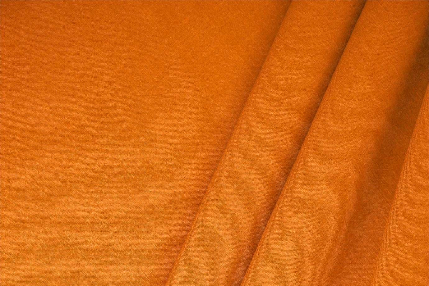 Pumpkin Orange Linen, Stretch, Viscose Linen Blend Apparel Fabric