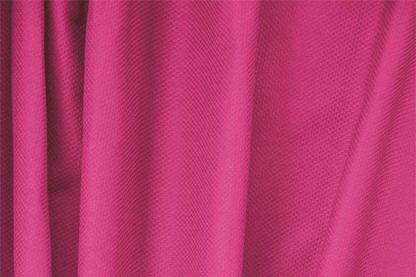 Tessuto piquet di cotone stretch fucsia - new tess