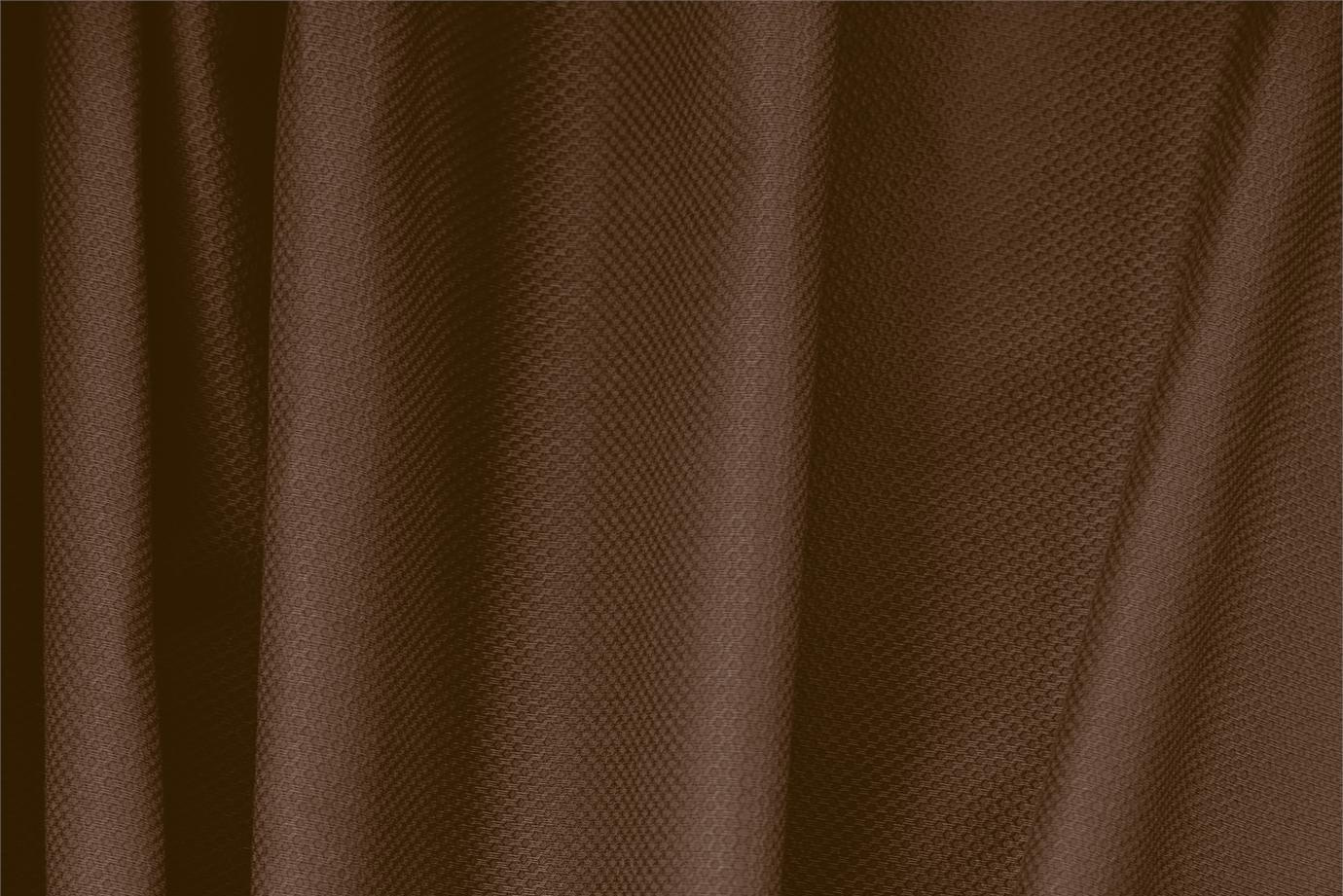 Cocoa Brown Cotton, Stretch Pique Stretch Apparel Fabric