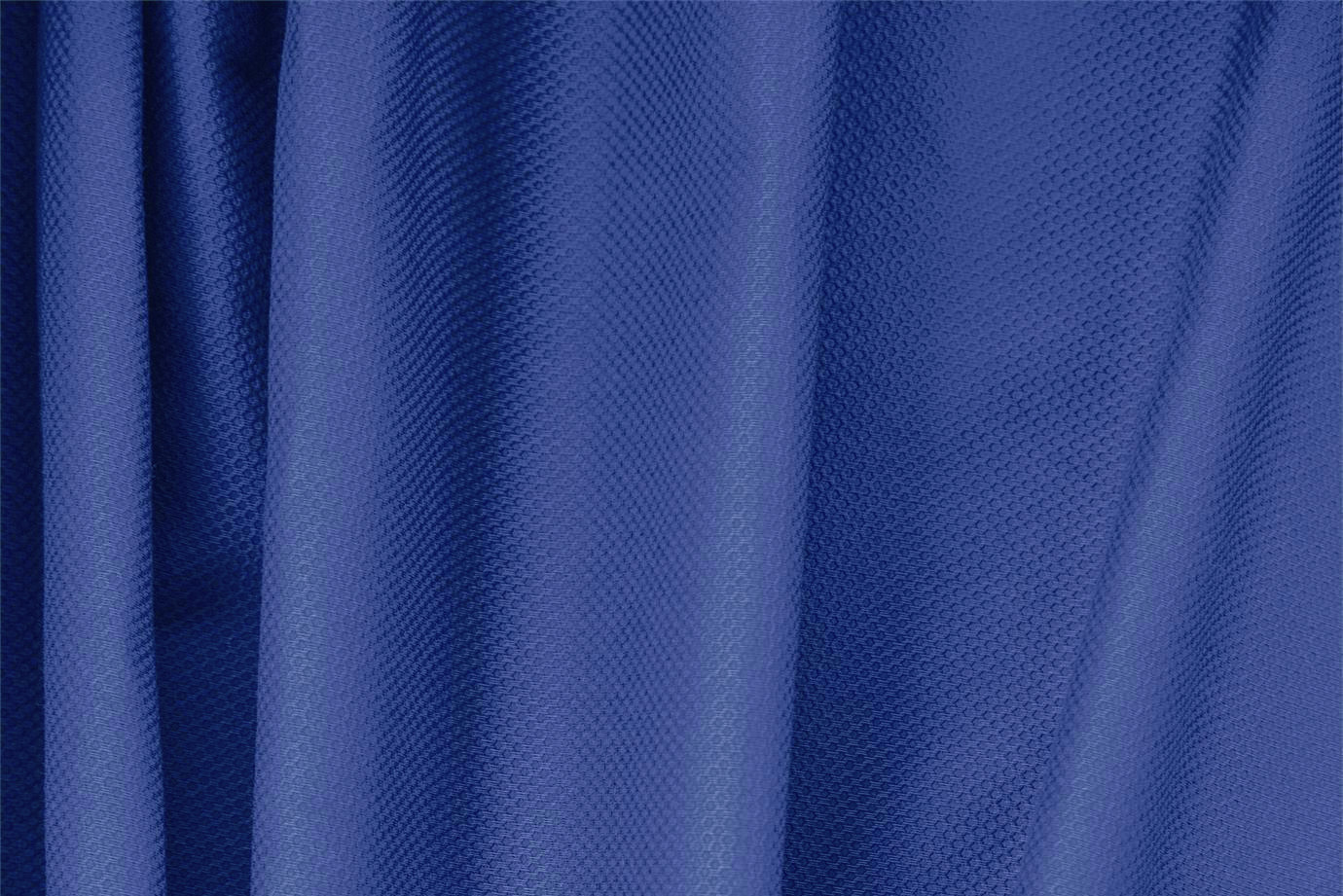 Sapphire Blue Cotton, Stretch Pique Stretch Apparel Fabric