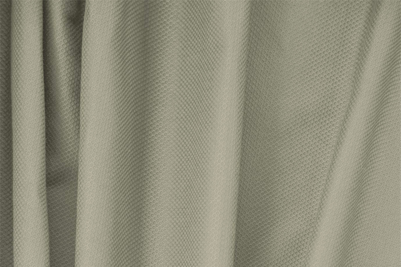 Stone Green Cotton, Stretch Pique Stretch Apparel Fabric
