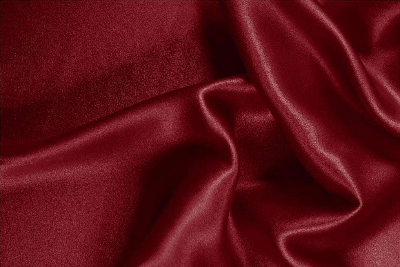 Tissu Couture Crêpe Satin Violet bordeaux en Soie