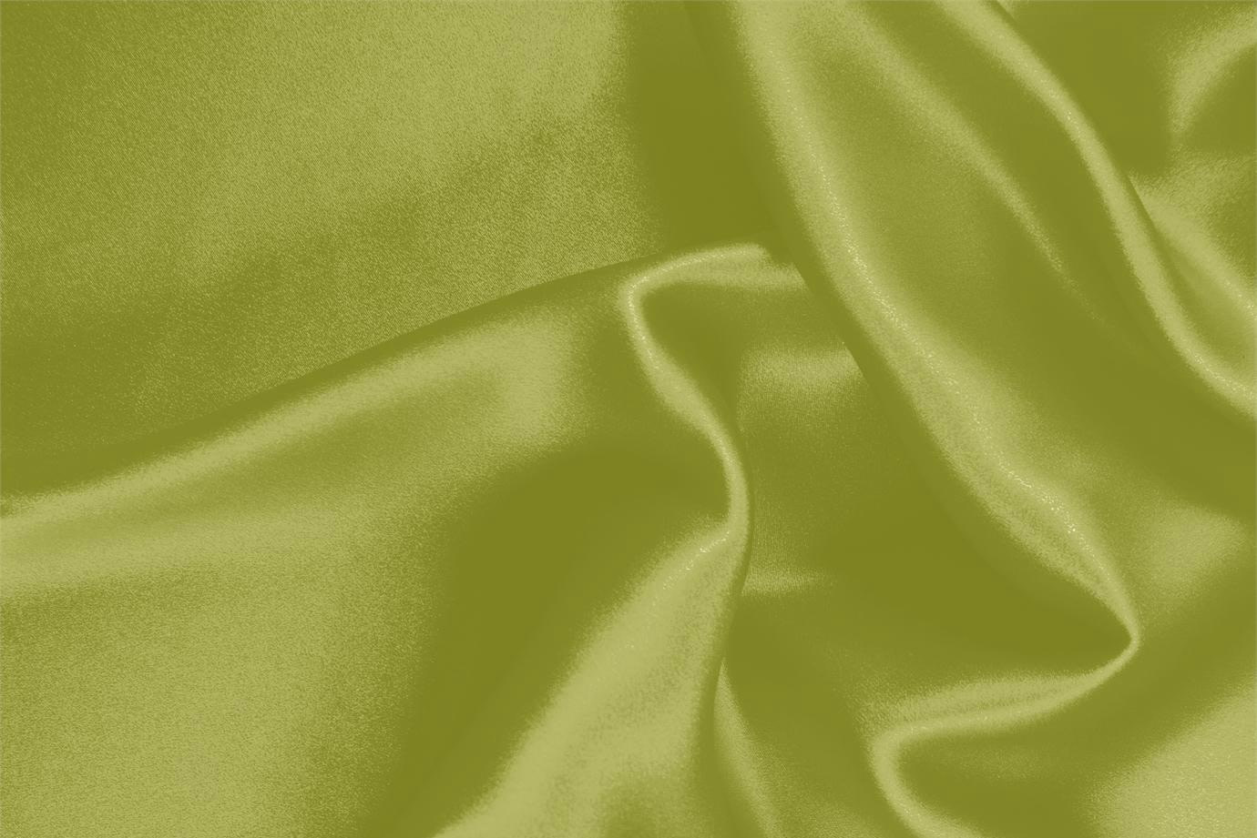 Acid Green Silk Crêpe Satin Apparel Fabric
