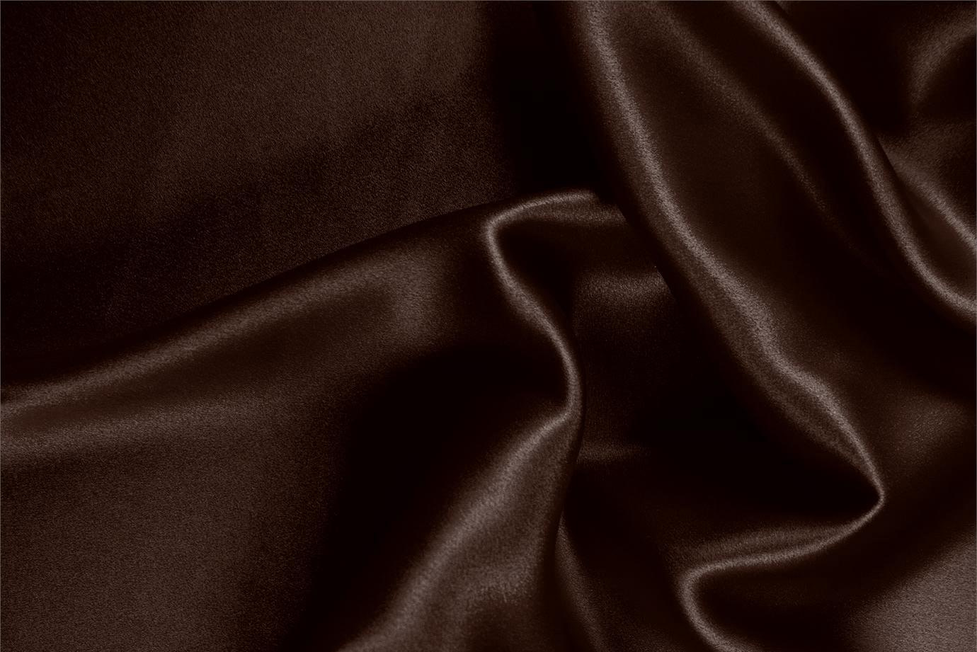 Tessuto Crepe Satin Caffe per Abbigliamento