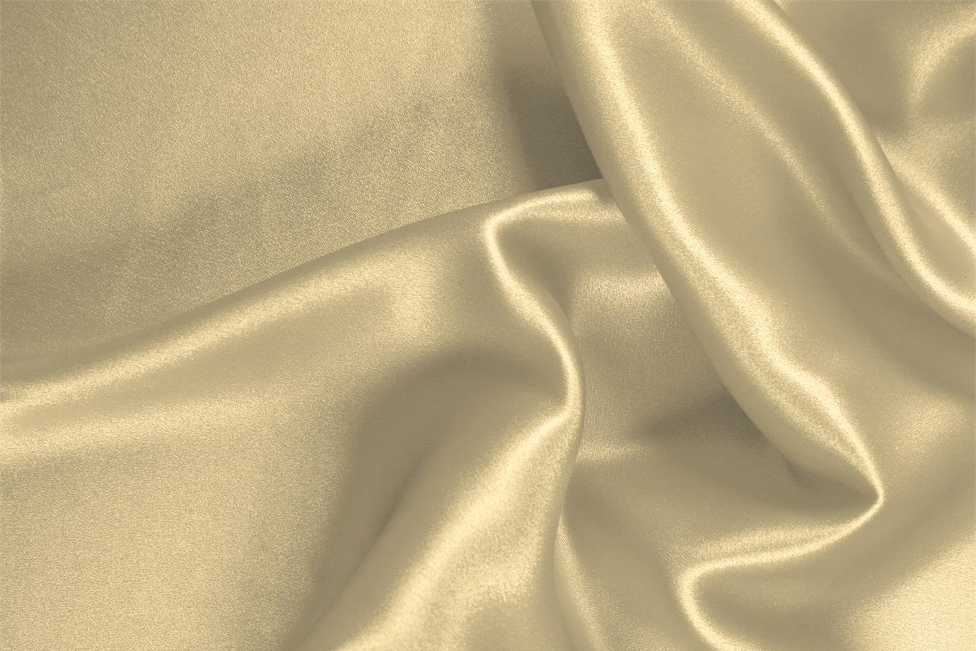 Tessuto Raso Stretch Champagne per Abbigliamento