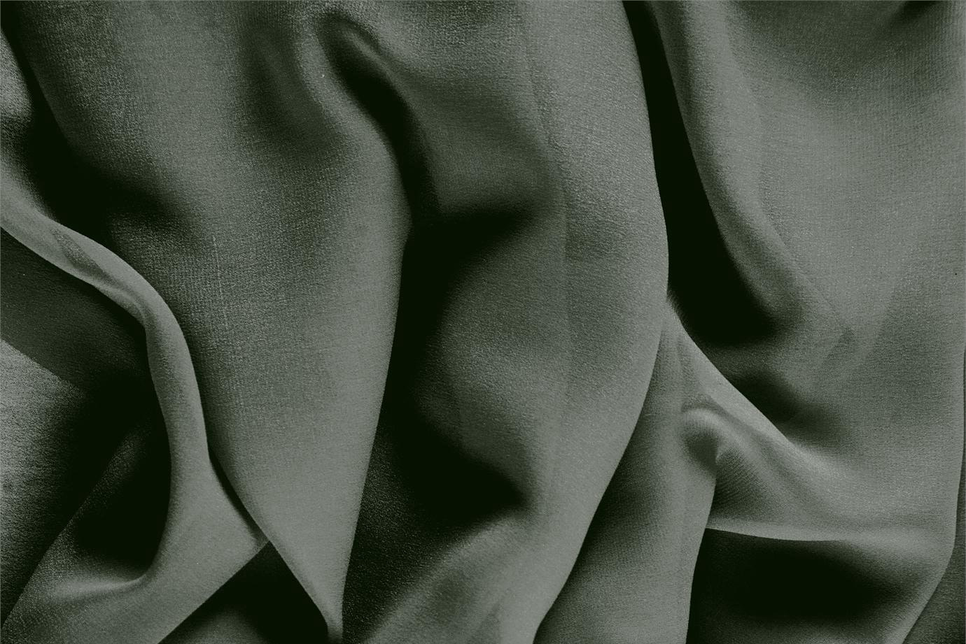 Forest Green Silk Georgette Apparel Fabric