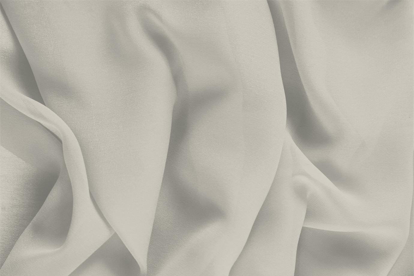 Steel Silver Silk Georgette Apparel Fabric
