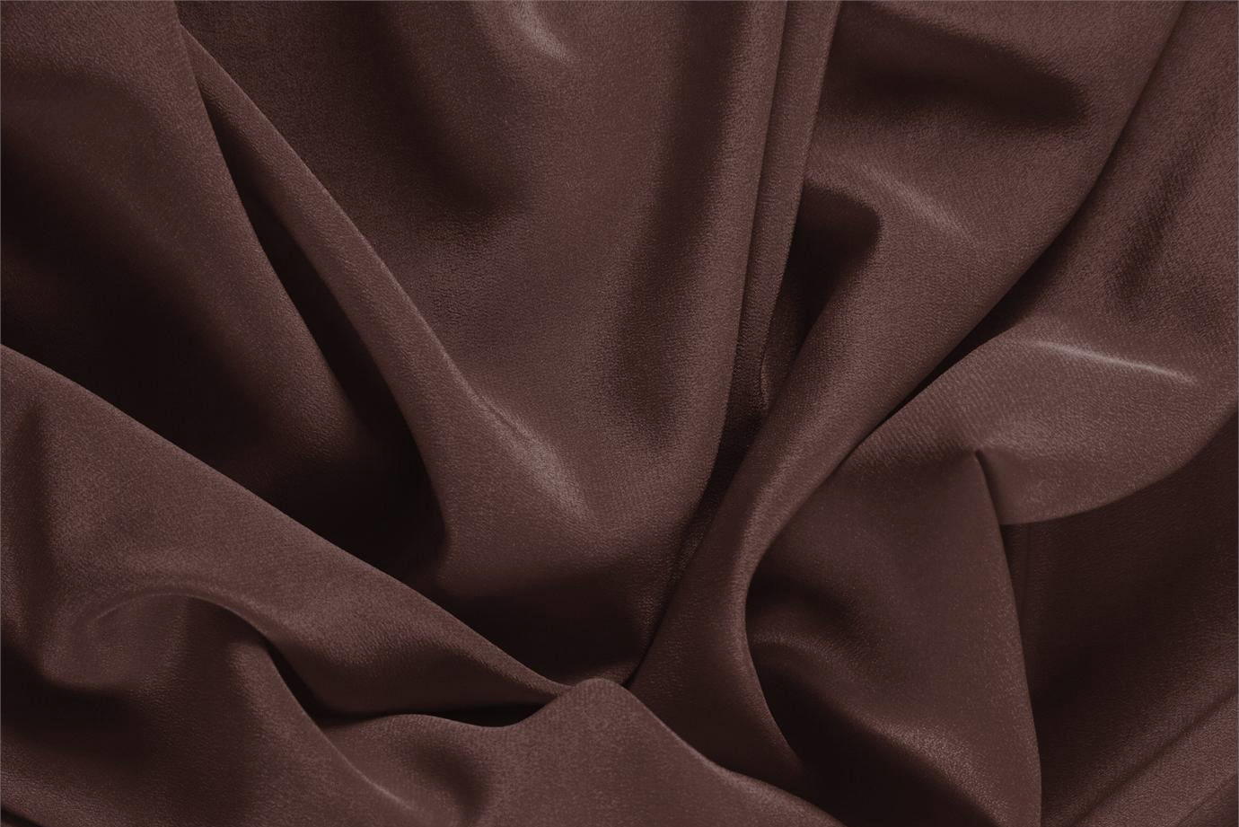 Dark Brown Silk Crêpe de Chine Apparel Fabric