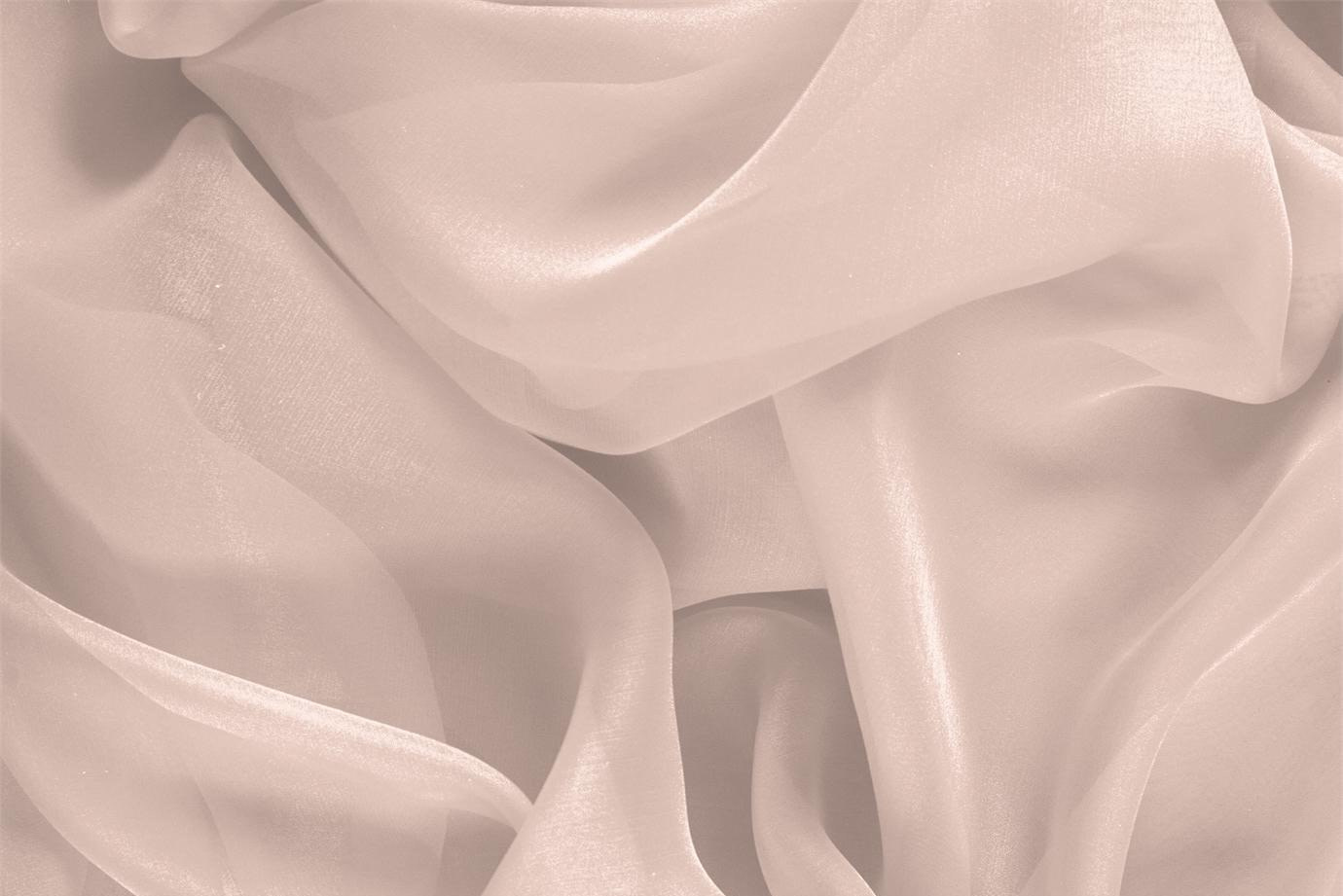 Tessuto Chiffon Primula Cipria per Abbigliamento