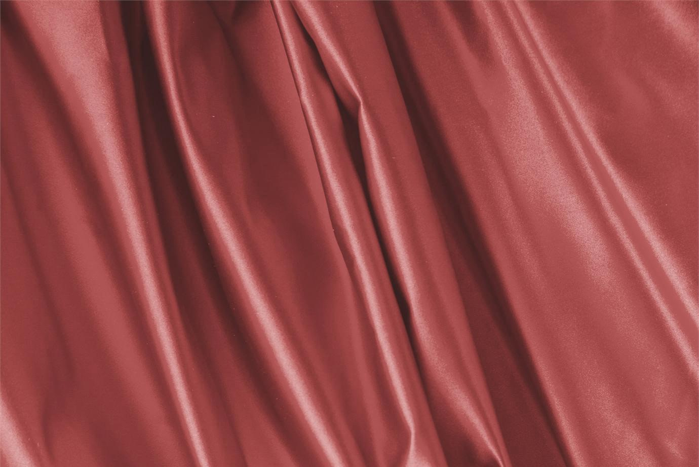 Brick Brown Silk Duchesse Apparel Fabric