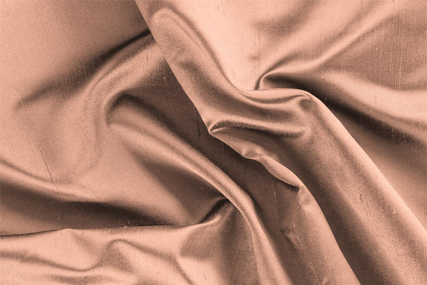 Peach Pink Silk Shantung Satin Apparel Fabric