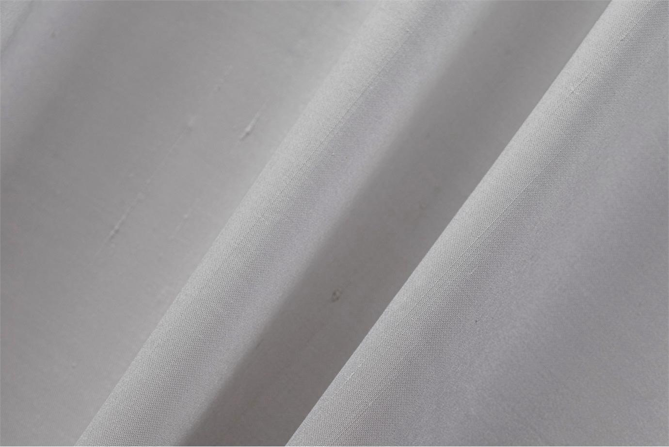 Stone Gray Cotton, Silk Double Shantung Apparel Fabric