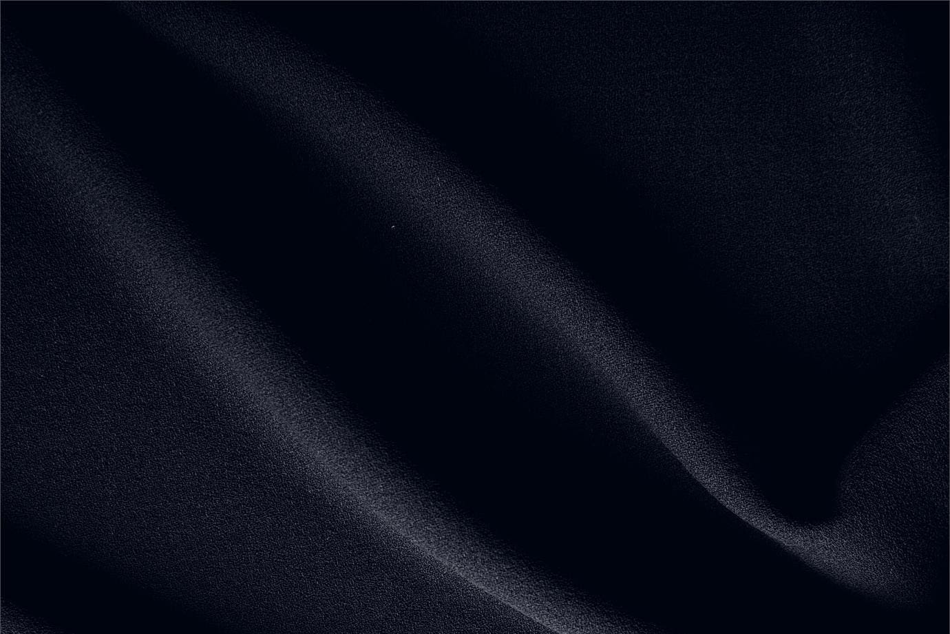 Tessuto Crepella di Lana Blu Navy in Lana per abbigliamento