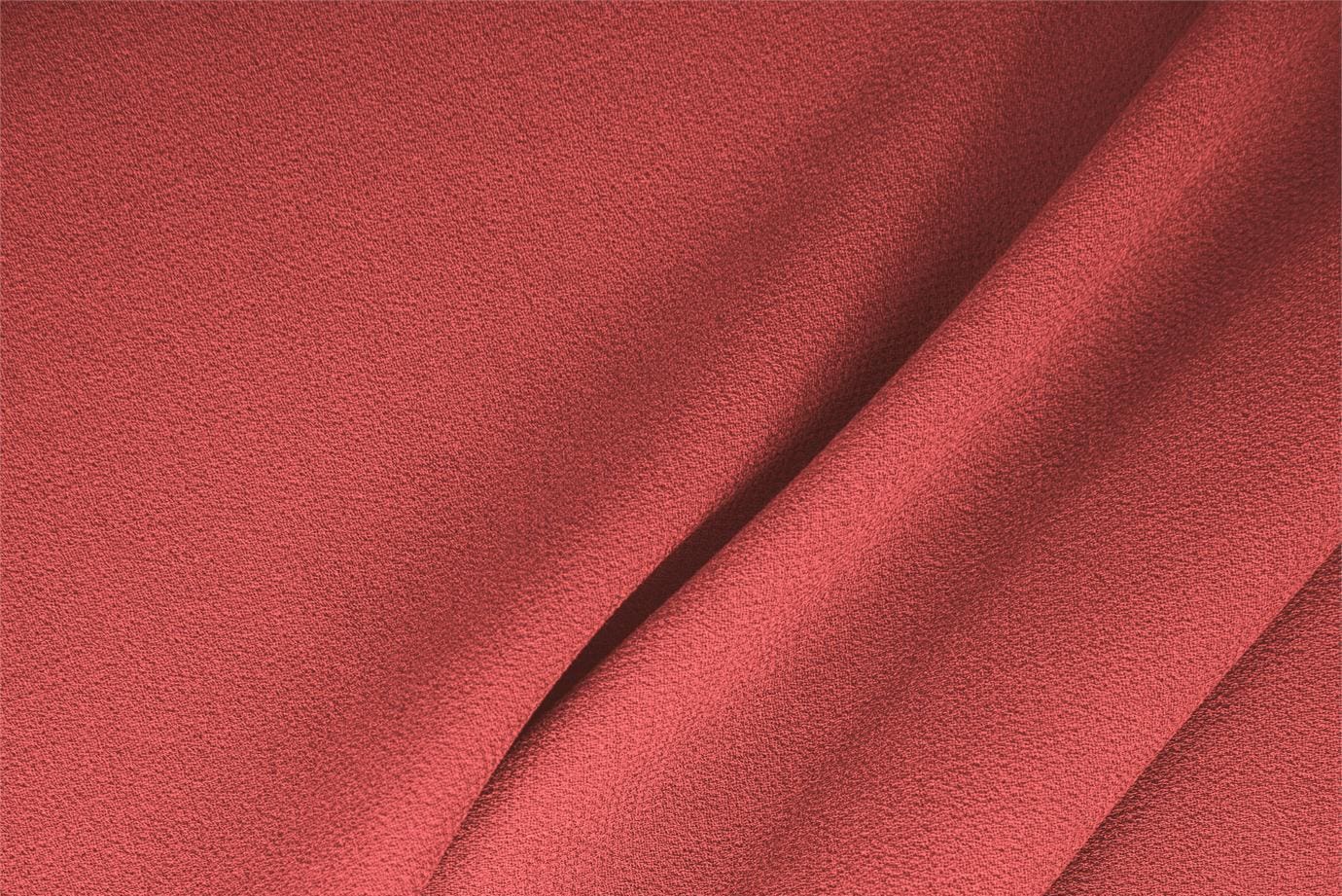 Geranium Pink Wool Wool Double Crêpe fabric for dressmaking