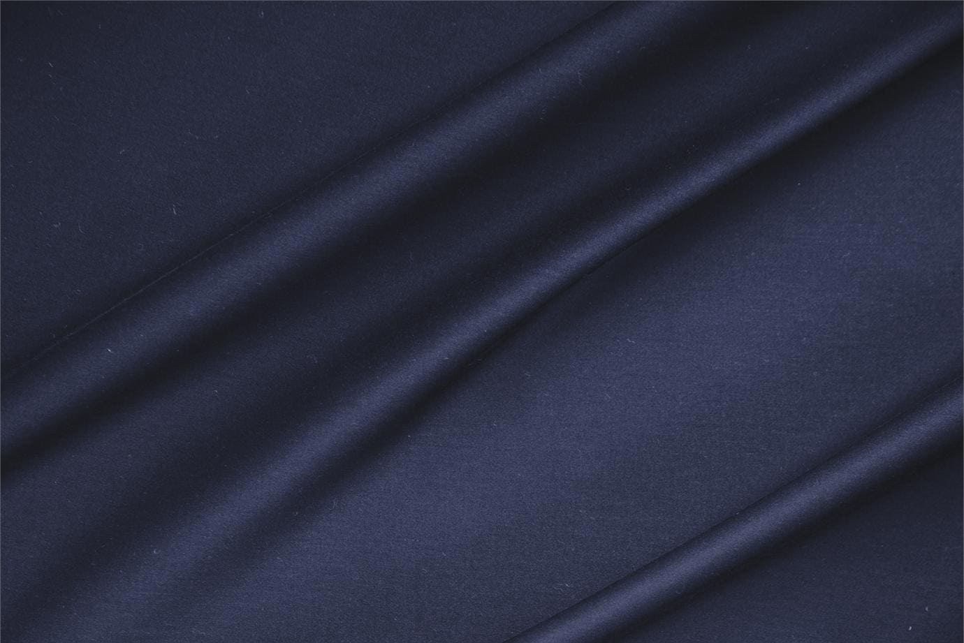 Tessuto Rasatello di Cotone Stretch Blu Denim in Cotone, Stretch per abbigliamento